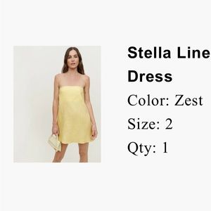 Reformation linen dress yellow